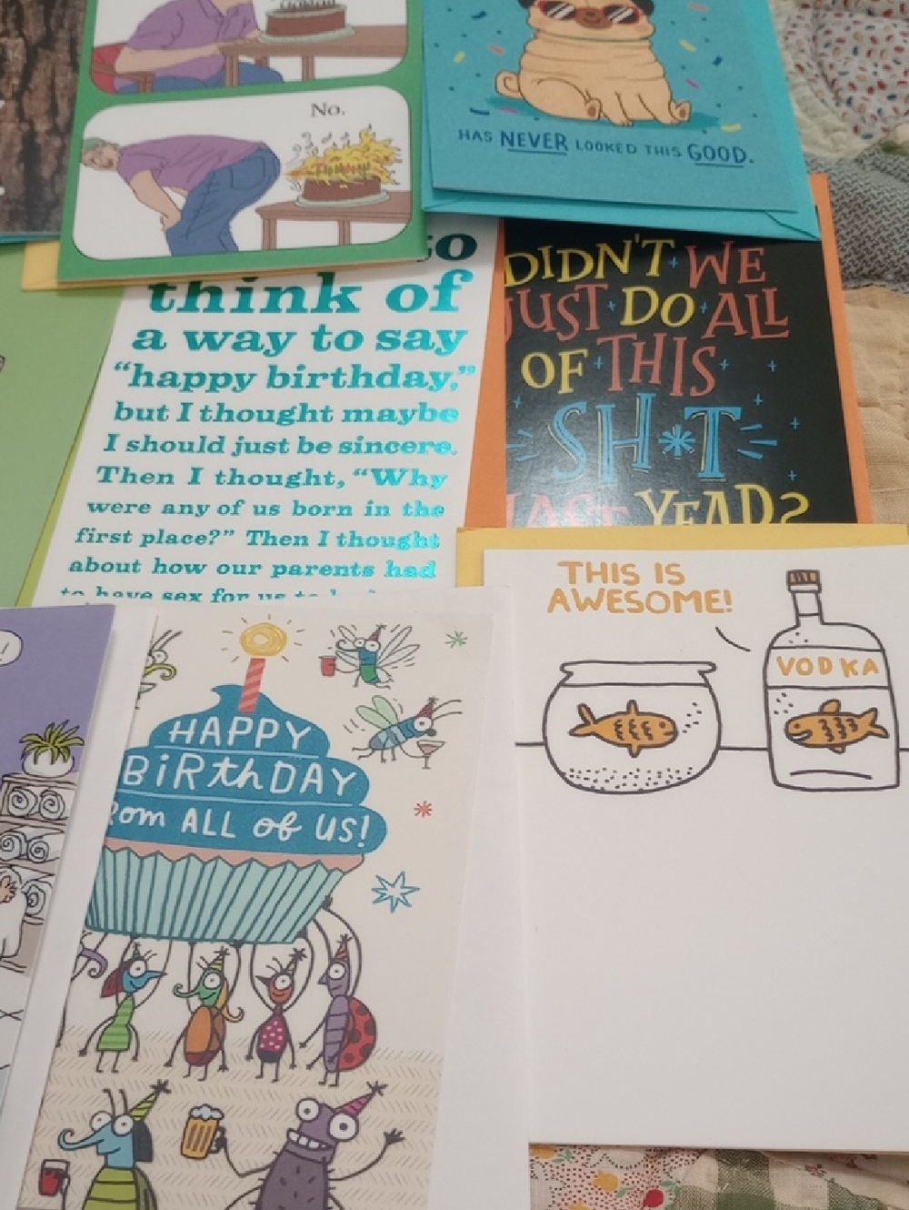 Bundle Only NWT HALLMARK SHOEBOX 14 Assorted Greeting Cards Pack - Hilarious! - Picture 3 of 10